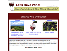 Tablet Screenshot of letshavewine.com